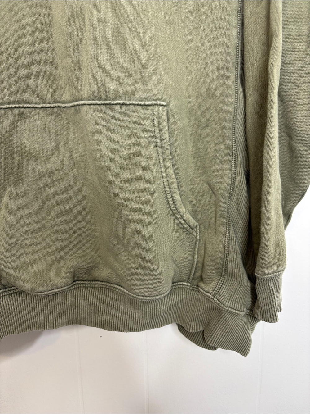 Aerie Sweatshirt Womens Small Hooded Hoodie Olive Distressed Casual Lounge - Picture 3 of 8